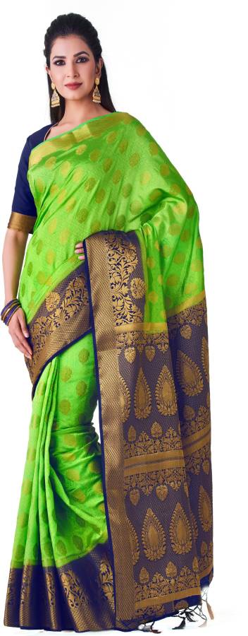 Embellished Kanjivaram Art Silk Saree Price in India