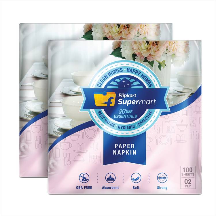 Flipkart Supermart Home Essentials 2 Ply White Napkins