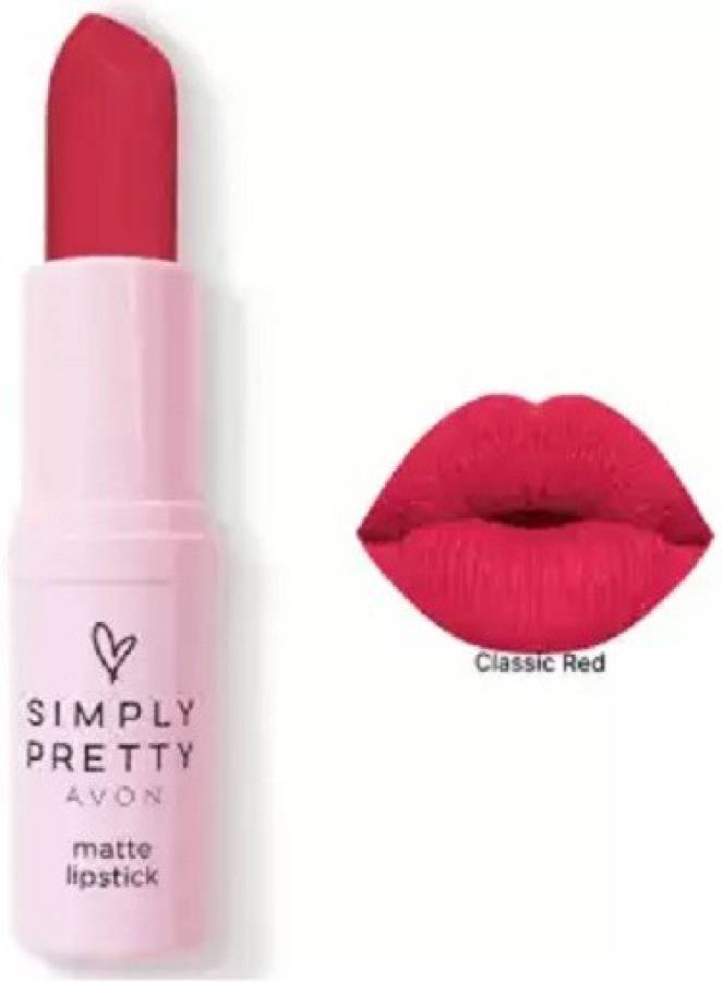 AVON Simply Pretty Matte Lipstick ( Classic Red ) Price in India
