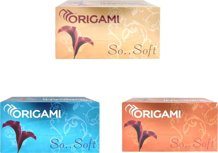 Origami So Soft 2 Ply 200 Pulls Face Tissue Box|Pack of 3 Boxes|Total 600 Pulls Price in India