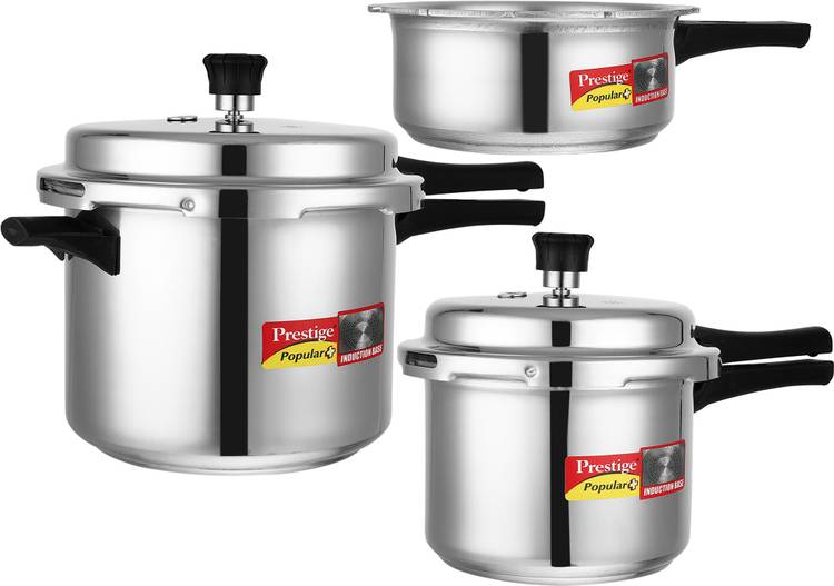 Prestige Popular Plus 2 L, 3 L, 5 L Induction Bottom Pressure Cooker