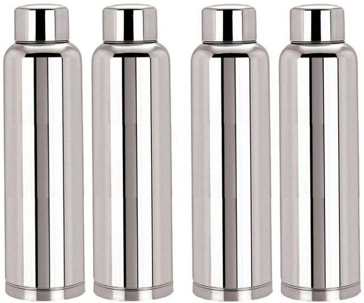 Steelo classic stainless steel fridge water bottle 1000ml (pack of 4) 1000 ml Bottle