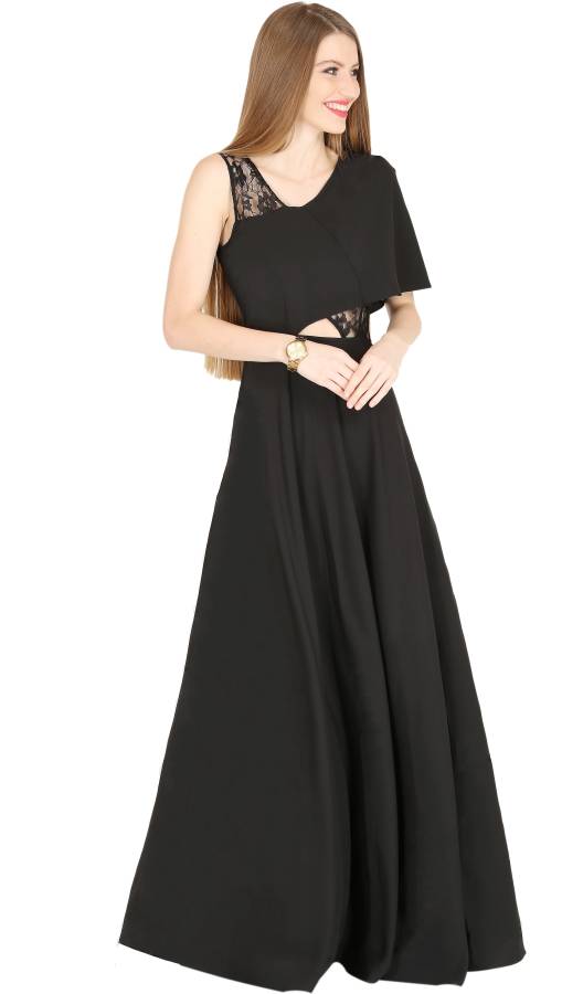 Women Gown Black Dress Price in India