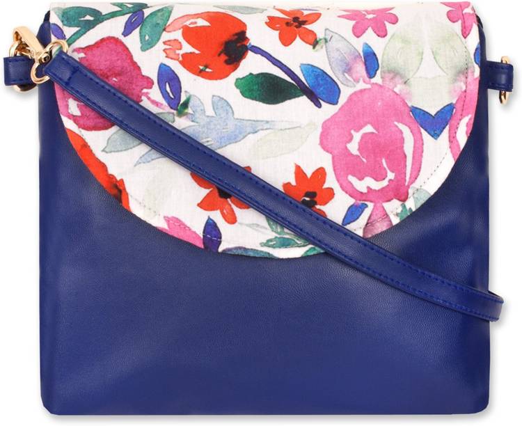 Blue, Multicolor Women Sling Bag