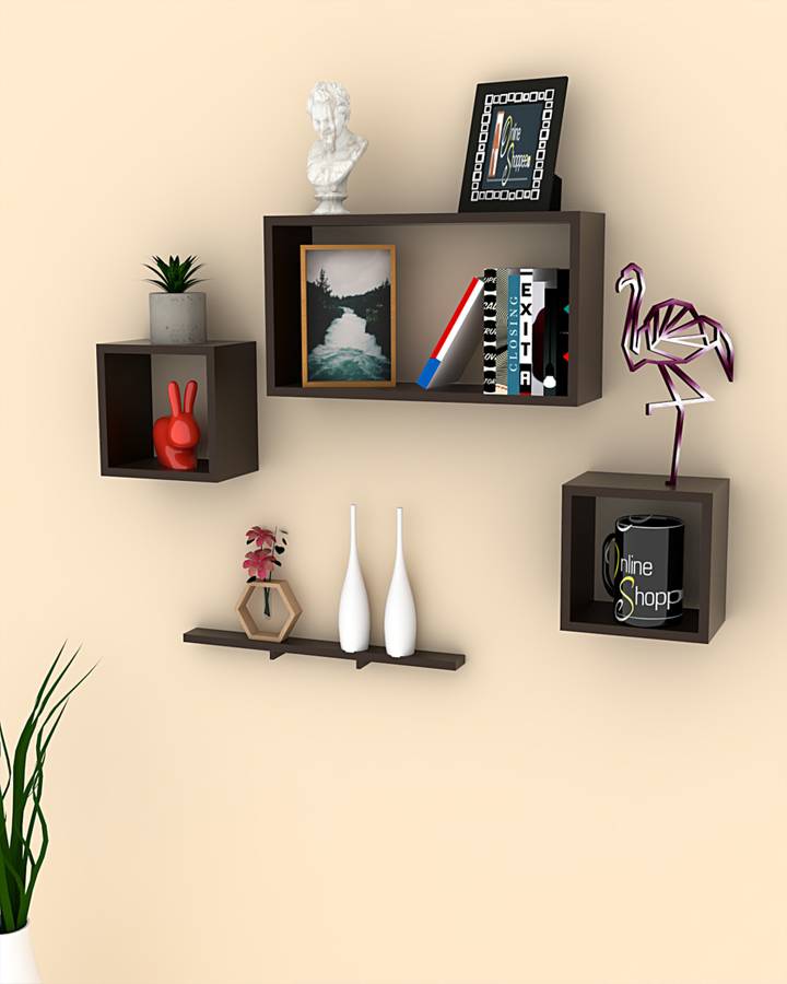 Onlineshoppee Rafuf Floating Wooden Wall Shelf