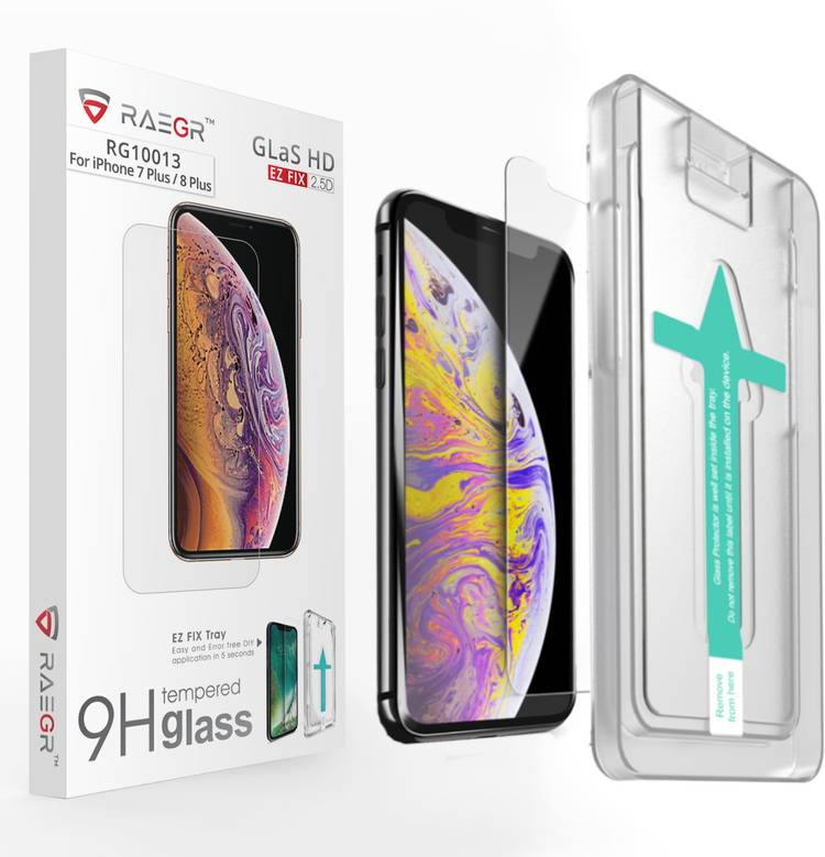 RAEGR Tempered Glass Guard for Apple iPhone 8 Plus, Apple iPhone 7 Plus