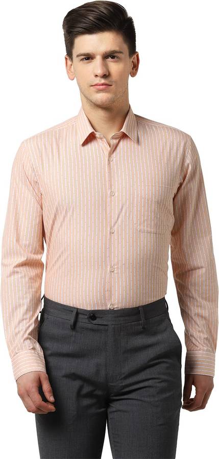 Men Regular Fit Printed Spread Collar Formal Shirt