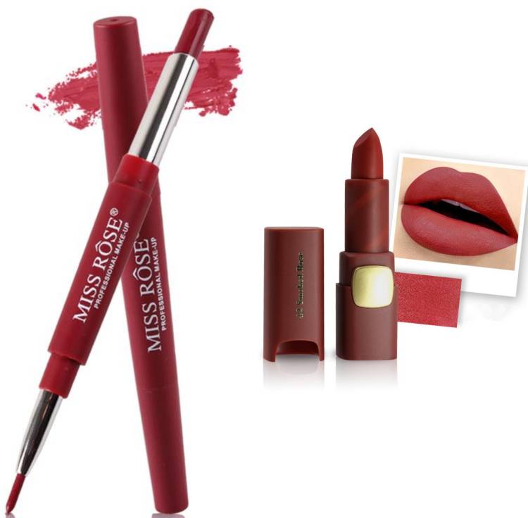 MISS ROSE Combo 2 Matte Lipstick 2in1-36#Oval42 Price in India