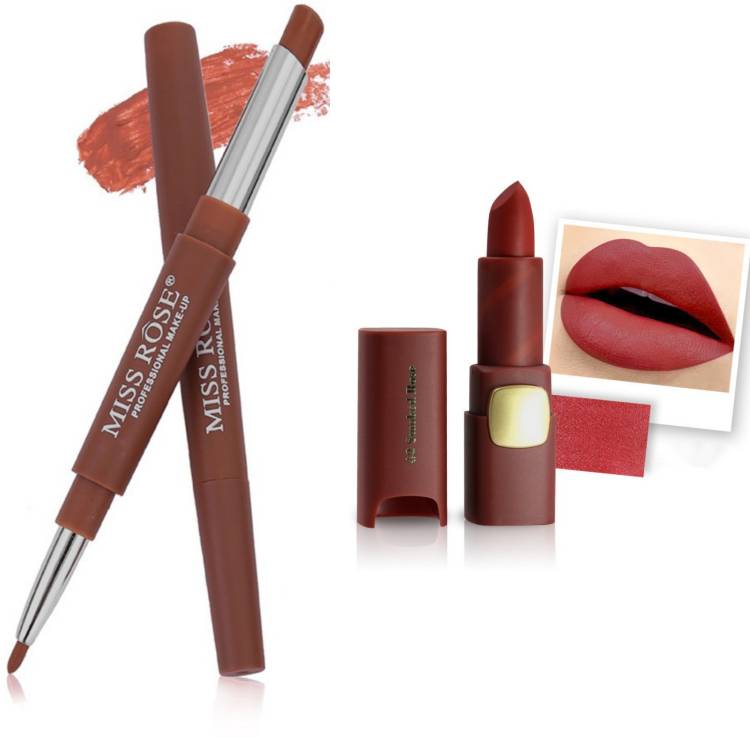 MISS ROSE Combo 2 Matte Lipstick 2in1-40#Oval42 Price in India