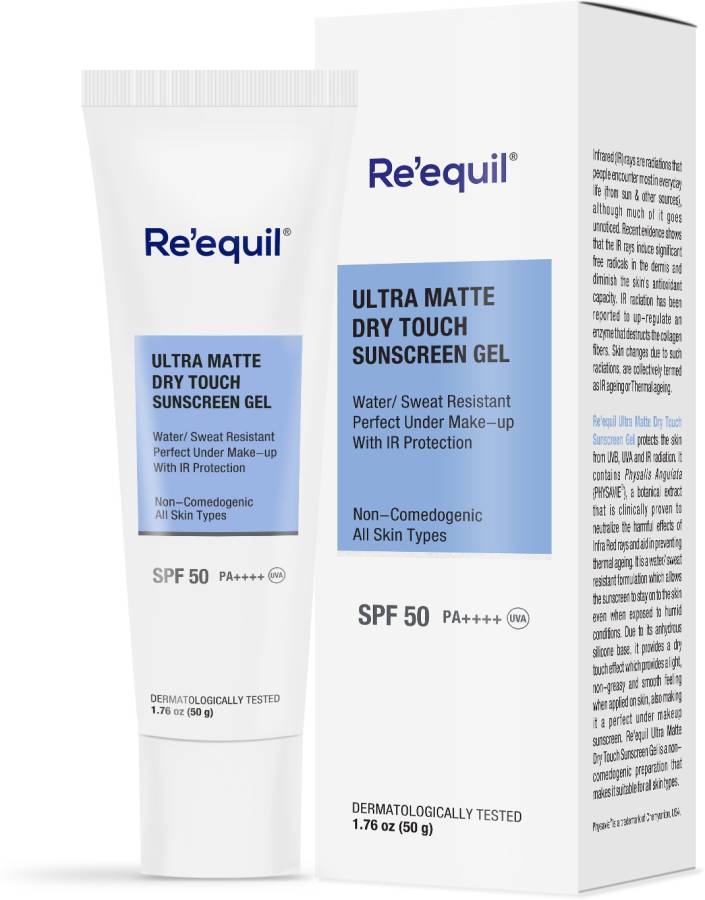 Re'equil Ultra Matte Dry Touch Sunscreen Gel - SPF 50 PA++++ Price in India