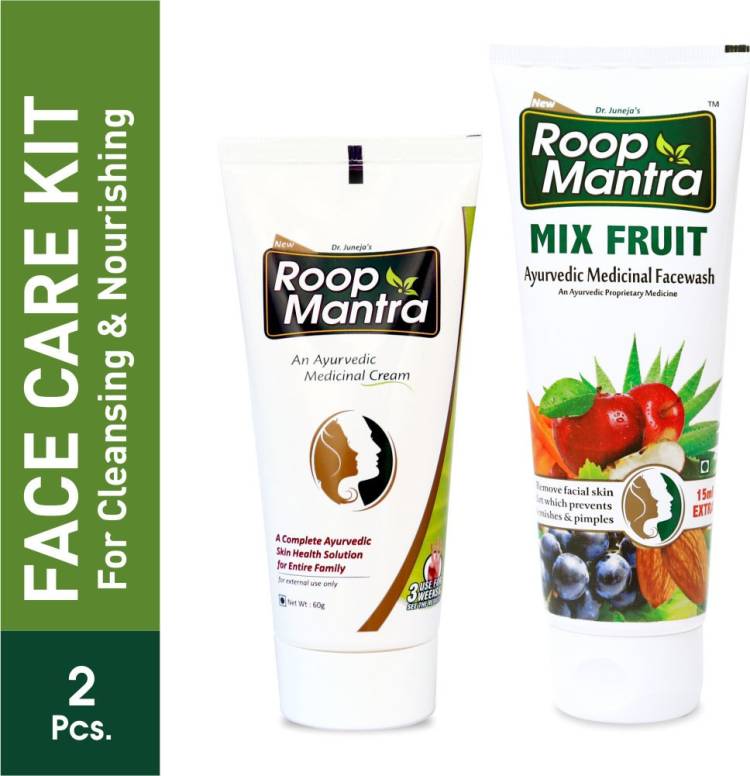 Roop Mantra Face Care Combo Kit (Face Cream 60gm + Mix Fruit Face Wash 115ml) Price in India