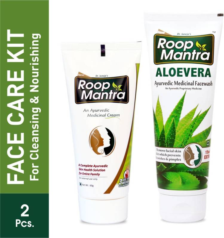 Roop Mantra Face Care Combo Kit (Face Cream 60gm + Aloe vera Face Wash 115ml) Price in India