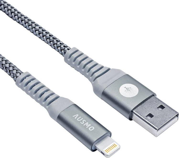 Ausmo 3FT iOS Fast Charge Nylon Braided 2.4 A 1 m Lightning Cable