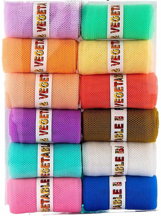 Tagve Multipurpose Reusable Net Vegetable Organizer Bags/Fridge Bags Pack of 12 Grocery Bags