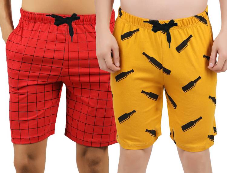 Graphic Print Men Multicolor Boxer Shorts