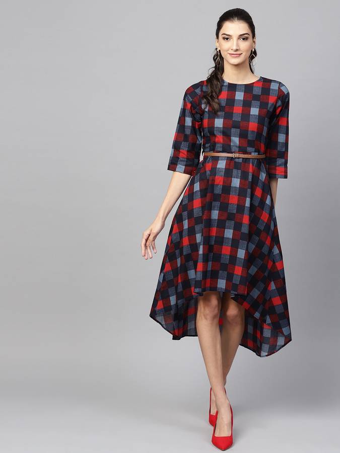 Women High Low Multicolor Dress