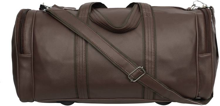 Leather Land Luxury Leather Design in Coffee Brown Travel Duffel Bag