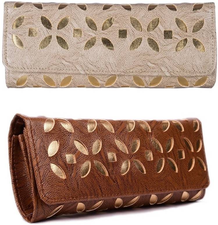 Casual Beige, Brown  Clutch