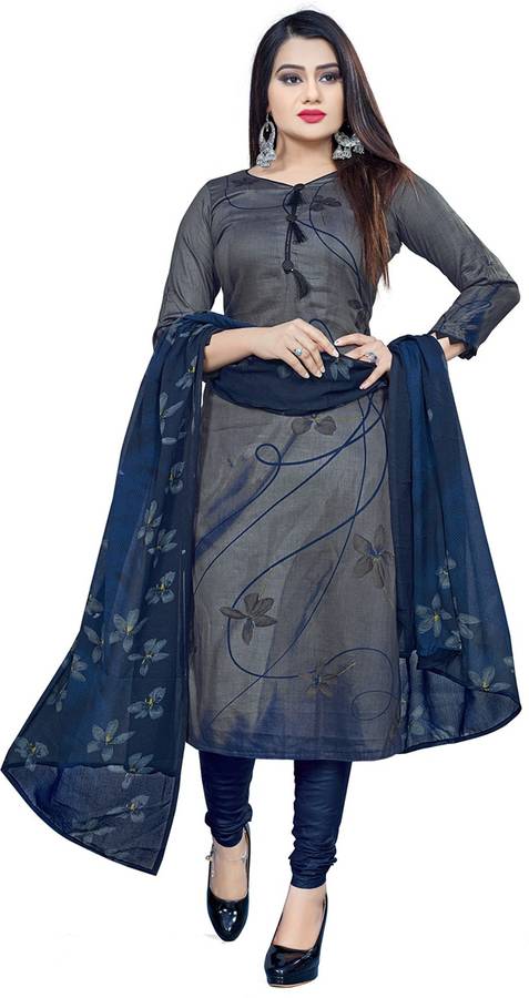 DIVI Crepe Printed, Solid Salwar Suit Material