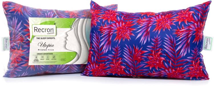 Recron Certified Utopia Microfibre Floral Sleeping Pillow Pack of 2