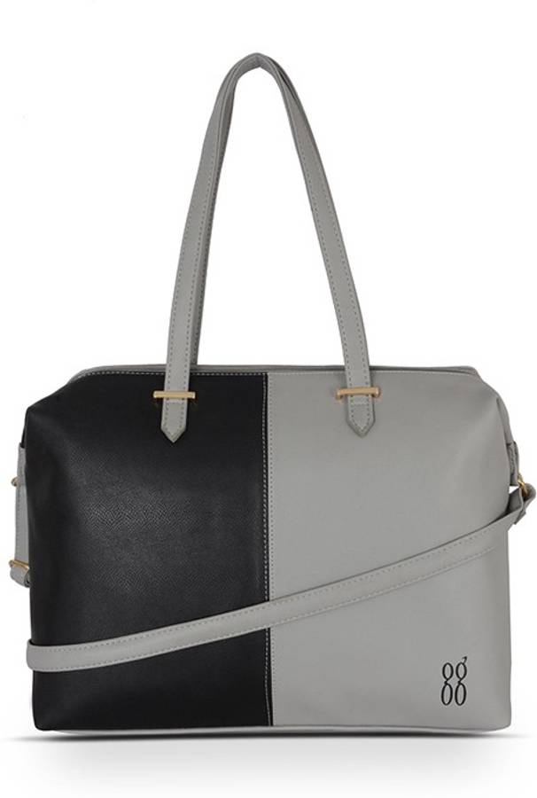 Women Grey, Black Shoulder Bag