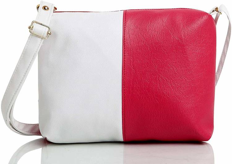 White, Red Women Sling Bag