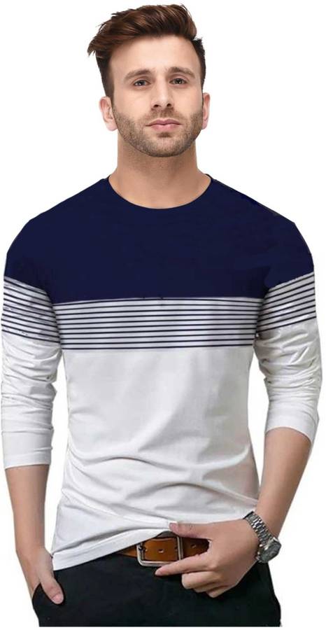 Solid Men Round Neck Multicolor T-Shirt