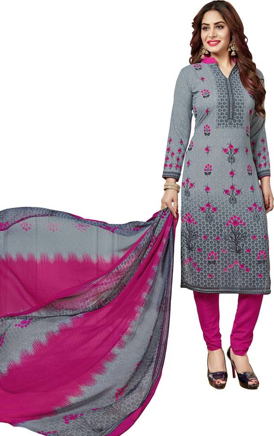 Giftsnfriends Crepe Printed Kurta & Churidar Material