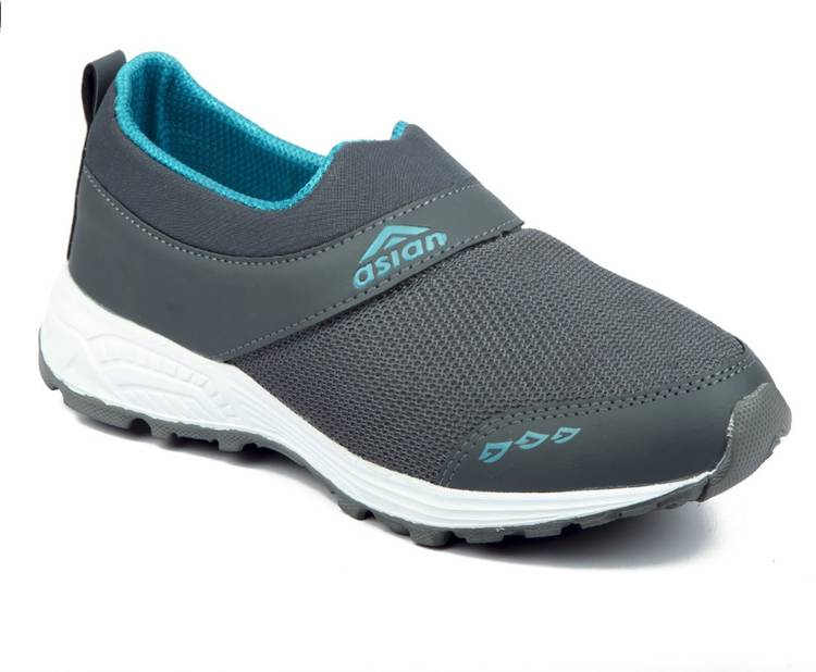 Future-04 laceless sports shoes for men | Latest Stylish Casual sneakers for men without laces | running shoes for boys | Slip on grey shoes for running, walking, gym, trekking & party Running Shoes For Men