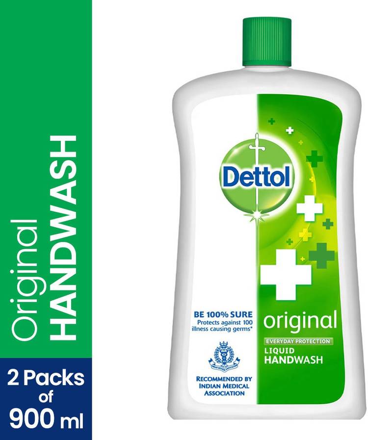 Dettol Liquid Handwash Soap Jar, Original - 900 ml Hand Wash Bottle