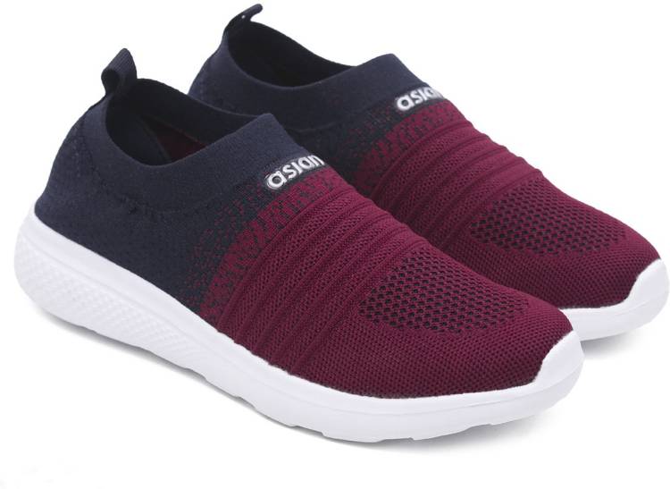 Elasto-02 Navy Maroon Running Shoes For Women