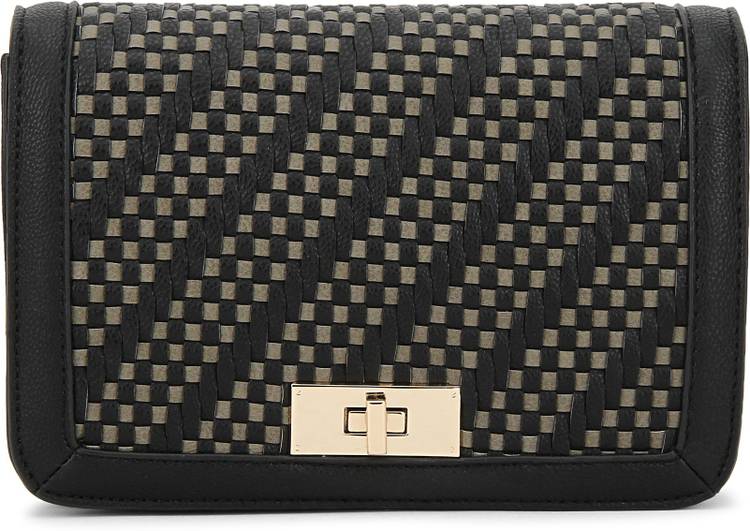 Black, Grey Women Sling Bag