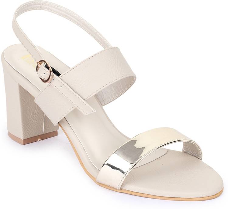 Women White Heels Sandal