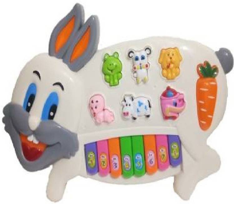 Mahi Zone Rabbit Musical Piano Toy with Flashing Light, Sound RP_10