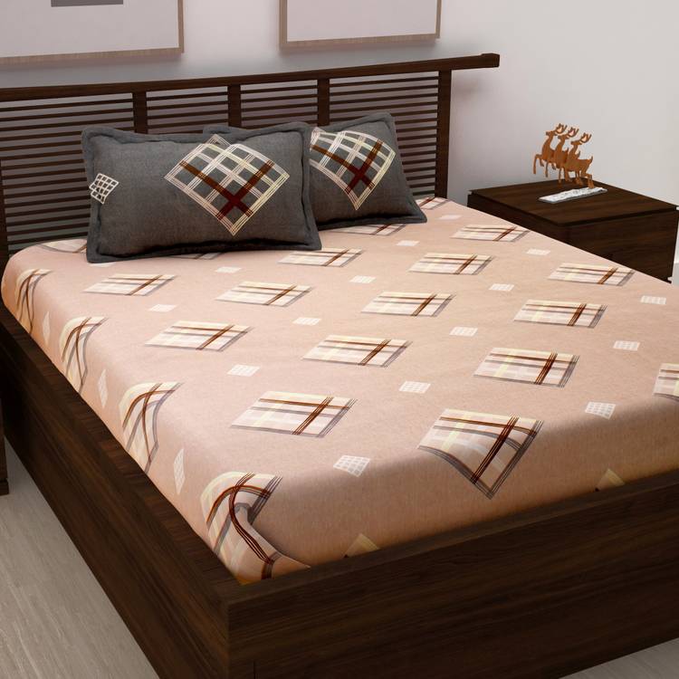 Story@home 120 TC Cotton Double Geometric Bedsheet