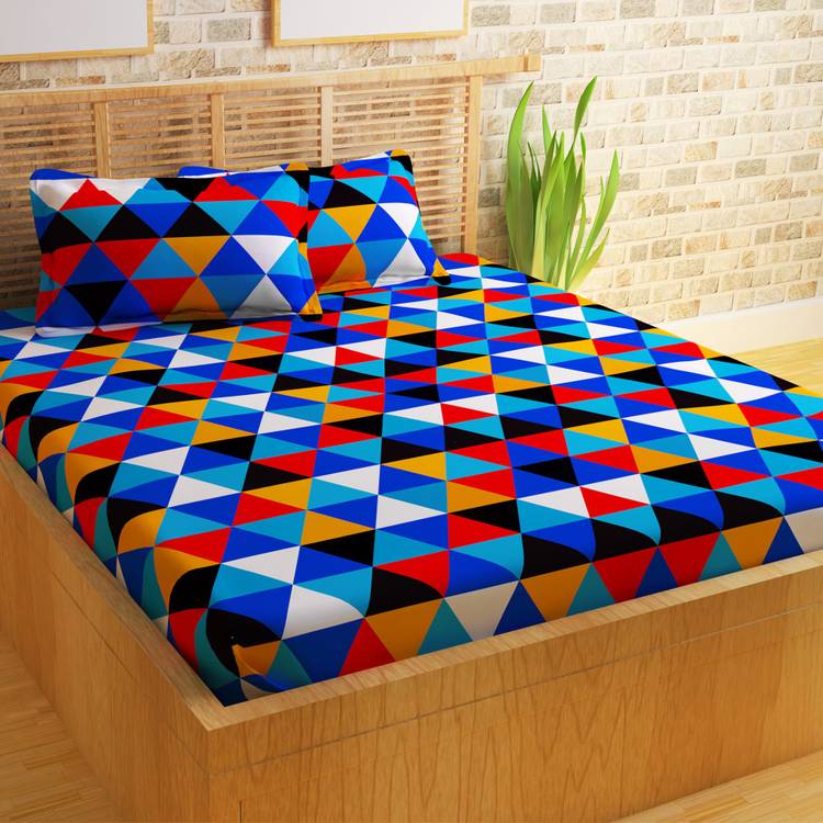 Story@home 120 TC Cotton Double Abstract Bedsheet