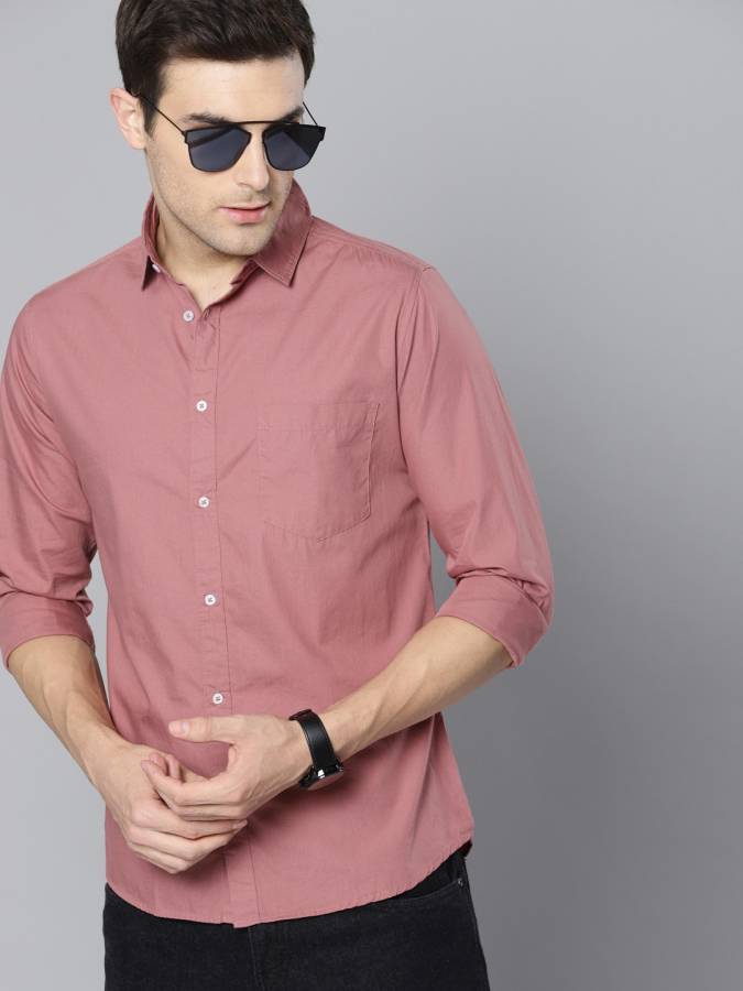 Men Slim Fit Solid Slim Collar Casual Shirt Price in India