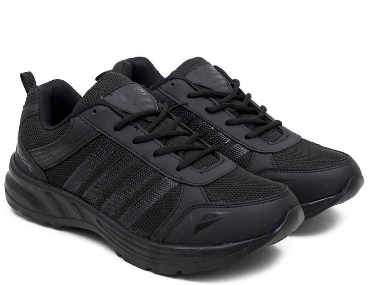 Wndr,Cosko-13 Full Black Boys School Shoes,Running Shoes,Walking Shoes,Sports Shoes,Gym Shoes Running Shoes For Men