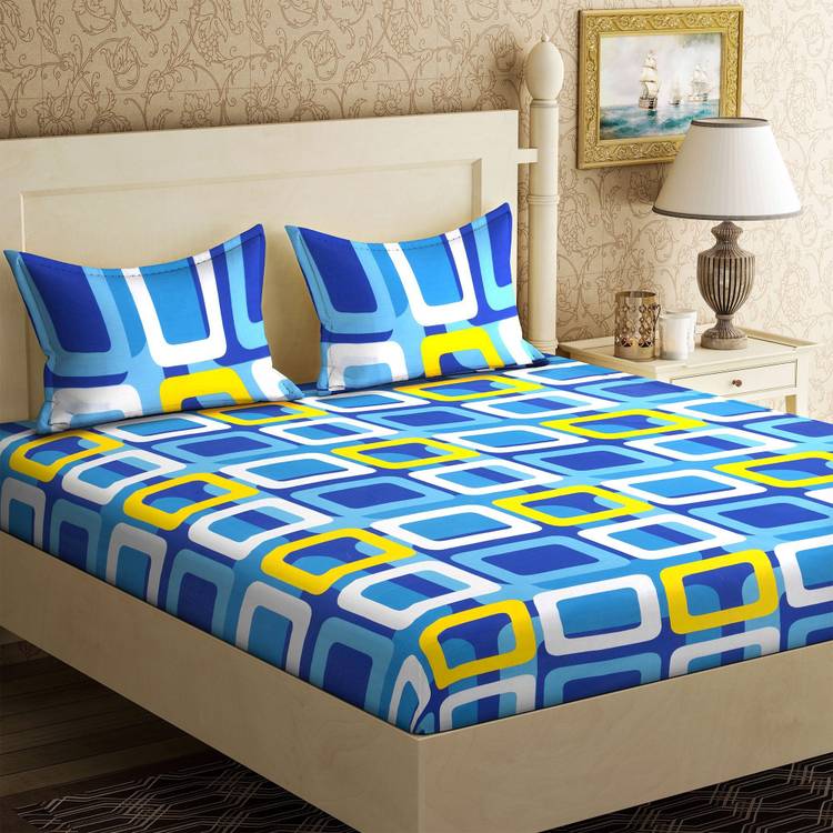 IWS 104 TC Cotton Double Printed Bedsheet