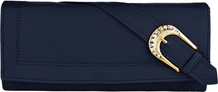 Casual, Party, Formal Blue  Clutch Price in India