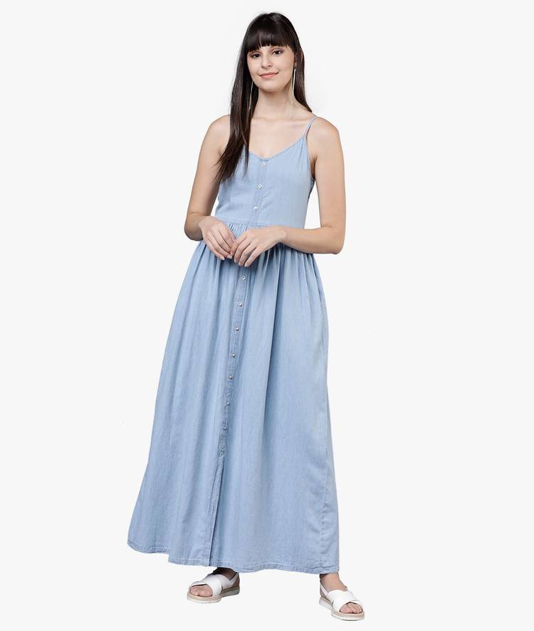 Women Maxi Light Blue Dress