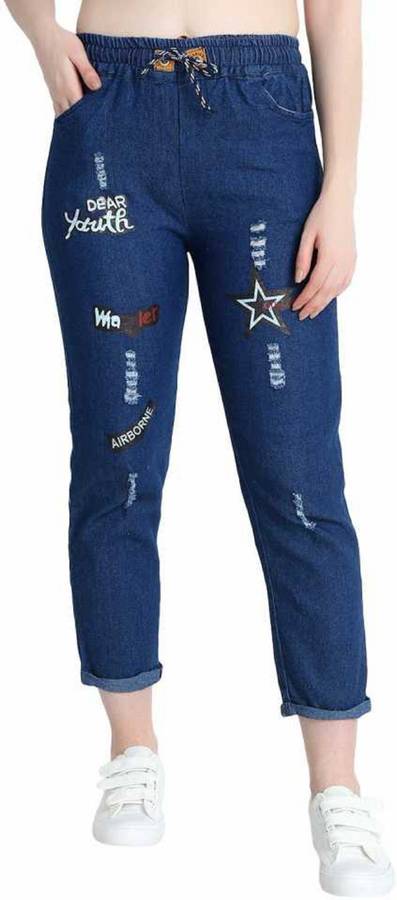 Jogger Fit Women Dark Blue Jeans