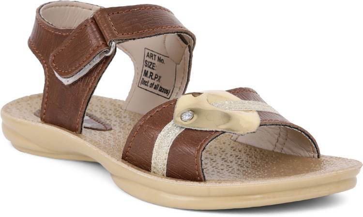 Women PU0677RP Brown Flats Sandal Price in India