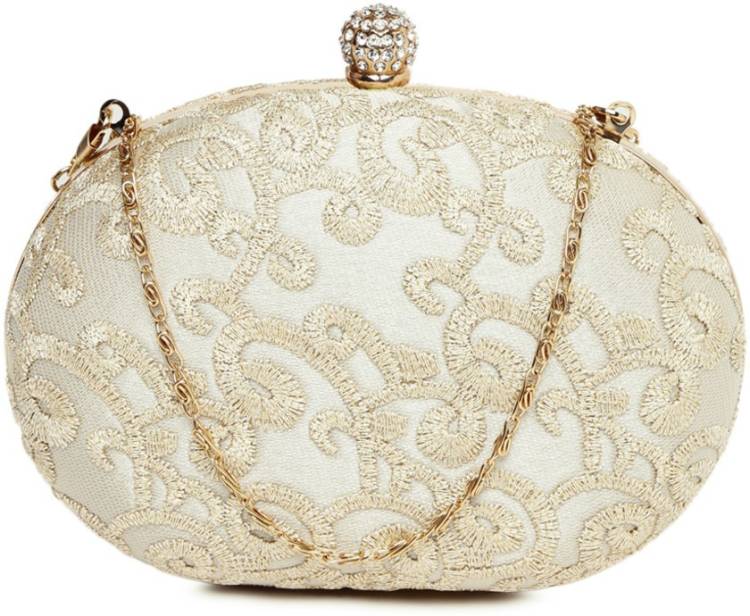 Party Beige  Clutch  - Regular Size Price in India