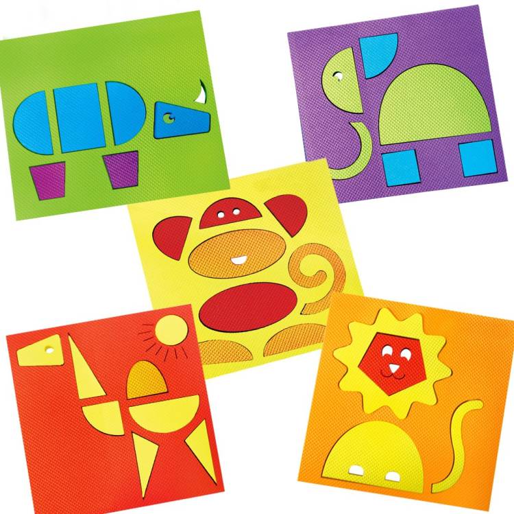 Imagimake Make with Shapes Activity Kit and Puzzle