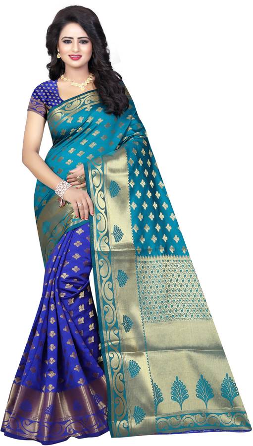 Self Design, Paisley Banarasi Poly Silk Saree