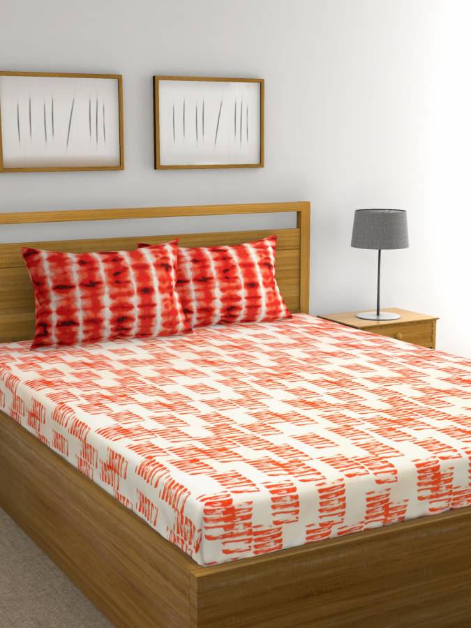 Raymond Home 144 TC Cotton Double Abstract Bedsheet Price in India