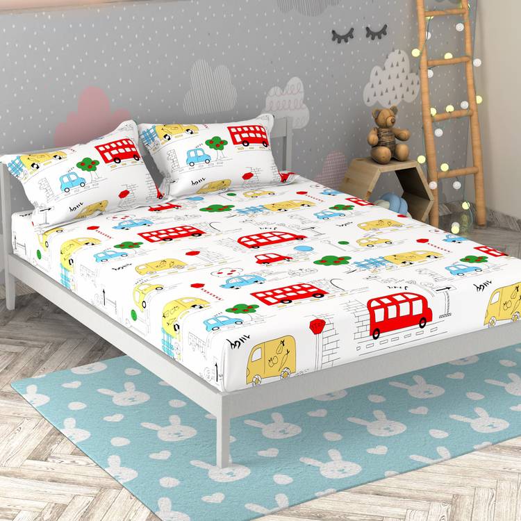 Miss & Chief 136 TC Cotton Double Printed Bedsheet