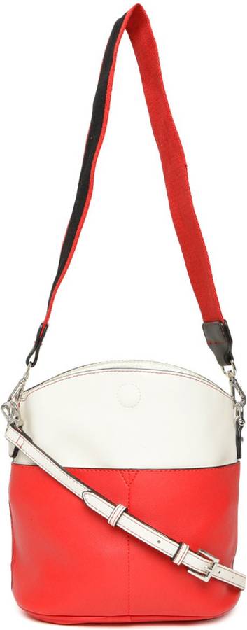 Women Red, White Shoulder Bag