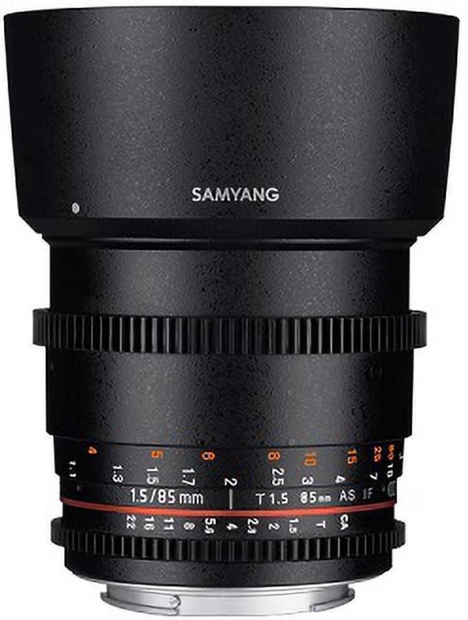 SAMYANG 85mm T1.5 VDSLR AS IF UMC II For Canon  Lens